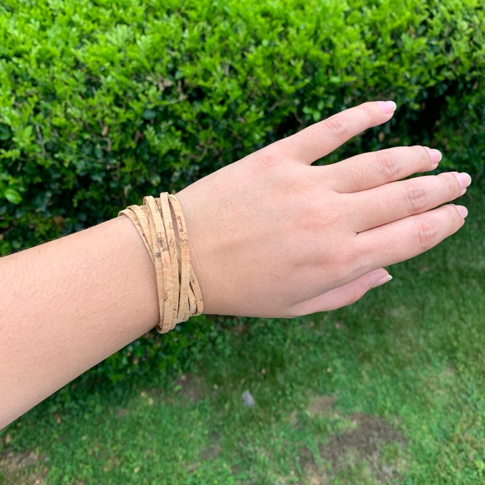 Italian Leather Wrap Bracelet with Sterling Silver